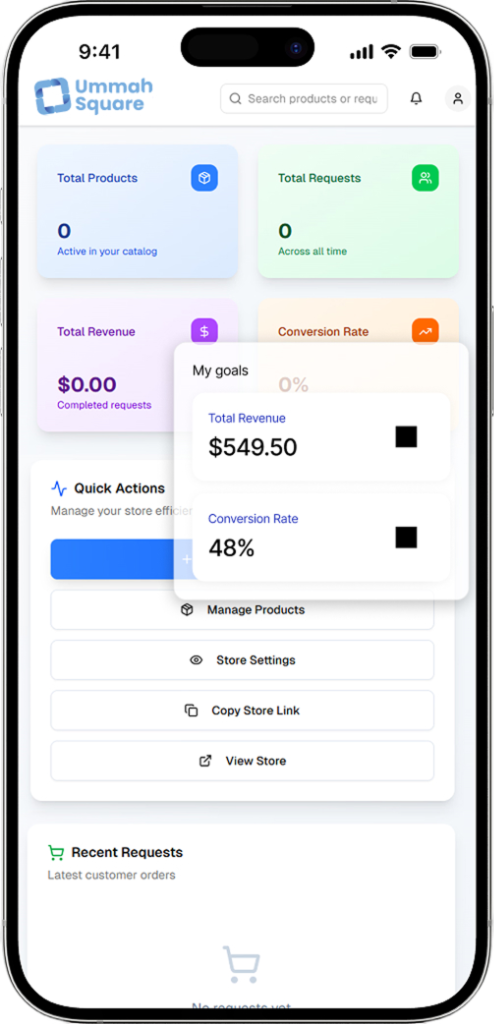 Ummah Square Dashboard